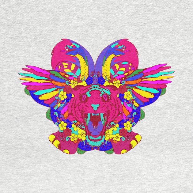 Psychedelic animal mashup alt by Fizzybubblech